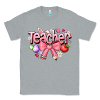 Heather Grey easter teacher Classic Tee - CowhideDigitalArt