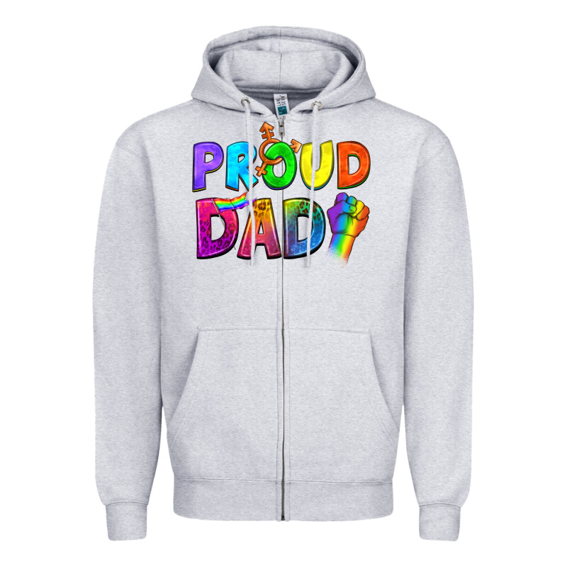 Proud Dad Zipper Hoodie by NancyCooperArtShop | Teevron