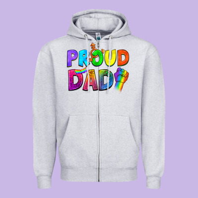 Proud Dad Zipper Hoodie Designed By Nancycooperartshop