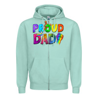 Seafoam Proud Dad Zipper Hoodie - NancyCooperArtShop