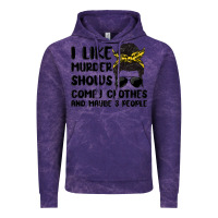 Cloud Purple i like murder shows comfy clothes and maybe 3 peop Vintage Hoodie - MaliasSmallBusiness