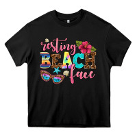 Black resting beach face Heavy Core Tee - AdoDesignShop