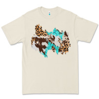 Bone cowhide leopard turquoise patch Premium Tee - AdoDesignShop