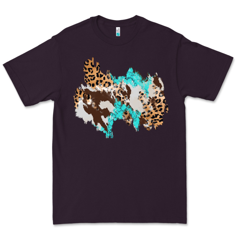 Cowhide Leopard Turquoise Patch Premium Tee by AdoDesignShop | Teevron