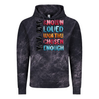 Cloud Black you are known loved worthy chosen enough Vintage Hoodie - MaliasSmallBusiness