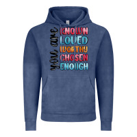 Vintage Denim you are known loved worthy chosen enough Vintage Hoodie - MaliasSmallBusiness