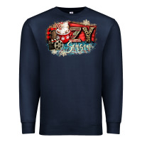 Navy cozy season Premium Sweatshirt - CowGirlArtShop
