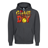 Smoke Game Day Softball Zipper Hoodie - NancyCooperArtShop