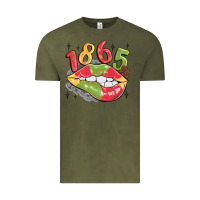 Vintage Olive 1865 juneteenth lips Vintage Tee - MaliasSmallBusiness