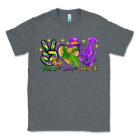 Charcoal Heather peace love crawfish Classic Tee - NancyCooperArtShop