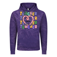 Cloud Purple teacher and pencil heart Vintage Hoodie - MaliasSmallBusiness