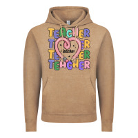 Vintage Coffee teacher and pencil heart Vintage Hoodie - MaliasSmallBusiness