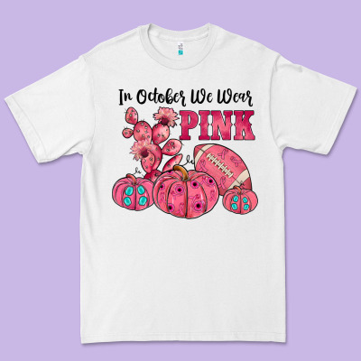 In October We Wear Pink Premium Tee Designed By Jahusdesignshop