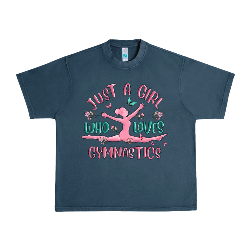 Just A Girl Who Loves Gymnastics Urban Heavy Tee by MaliasSmallBusiness | Teevron
