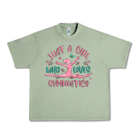 Oil Green just a girl who loves gymnastics Urban Heavy Tee - MaliasSmallBusiness