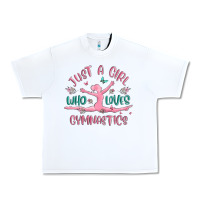 White just a girl who loves gymnastics Urban Heavy Tee - MaliasSmallBusiness