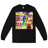 Black Pride lgbtq hands with cowhide seamless pattern Long Sleeve Tee - BundleAndBundleShop