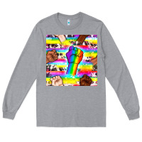 Heather Grey Pride lgbtq hands with cowhide seamless pattern Long Sleeve Tee - BundleAndBundleShop