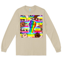 Mushroom Pride lgbtq hands with cowhide seamless pattern Long Sleeve Tee - BundleAndBundleShop