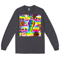 Smoke Pride lgbtq hands with cowhide seamless pattern Long Sleeve Tee - BundleAndBundleShop