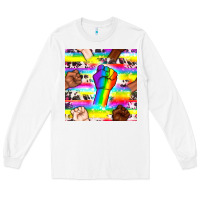 White Pride lgbtq hands with cowhide seamless pattern Long Sleeve Tee - BundleAndBundleShop