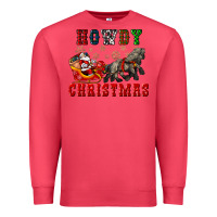 Cardinal howdy christmas with santa riding his sleighs Premium Sweatshirt - CowGirlArtShop
