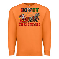 Carrot howdy christmas with santa riding his sleighs Premium Sweatshirt - CowGirlArtShop