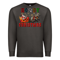 Smoke howdy christmas with santa riding his sleighs Premium Sweatshirt - CowGirlArtShop