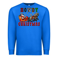 True Royal howdy christmas with santa riding his sleighs Premium Sweatshirt - CowGirlArtShop