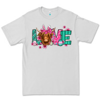 Dove Grey love easter floral longhaired cow Premium Tee - Jasminsmagicworld