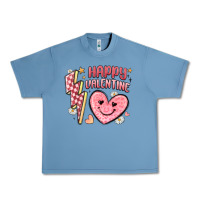 Pebble Blue happy valentine heart Urban Heavy Tee - MaliasSmallBusiness
