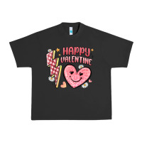 Pigment Black happy valentine heart Urban Heavy Tee - MaliasSmallBusiness