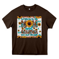 Chocolate Brown god gifted me two titles mom and grandma and i rock them both Heavy Core Tee - JahusDesignShop