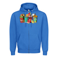 True Royal Fruits coffee cups Zipper Hoodie - NancyCooperArtShop