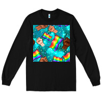 Black Pride lgbtq hands with flag seamless pattern Long Sleeve Tee - BundleAndBundleShop