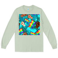 Matcha Pride lgbtq hands with flag seamless pattern Long Sleeve Tee - BundleAndBundleShop