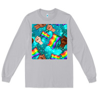 Moon Dust Pride lgbtq hands with flag seamless pattern Long Sleeve Tee - BundleAndBundleShop