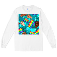 White Pride lgbtq hands with flag seamless pattern Long Sleeve Tee - BundleAndBundleShop