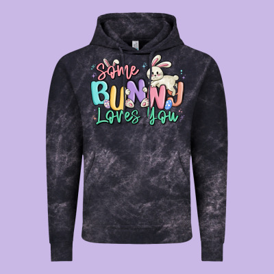 Some Bunny Loves You Easter Vintage Hoodie Designed By Maliassmallbusiness