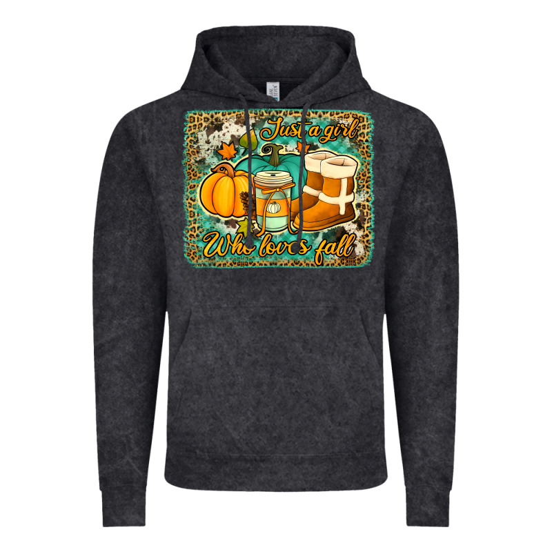 Just A Girl Who Loves Fall Background Vintage Hoodie by Jasminsmagicworld | Teevron