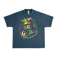 Midnight Navy mardi gras Urban Heavy Tee - MaliasSmallBusiness
