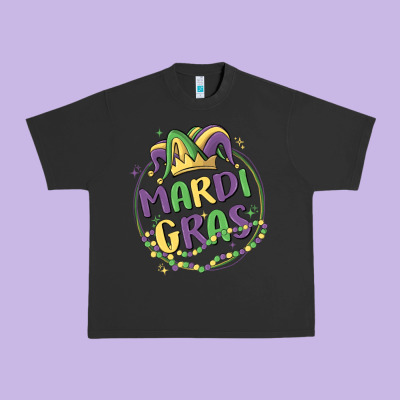 Mardi Gras Urban Heavy Tee Designed By Maliassmallbusiness