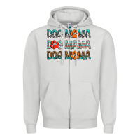 Dove Grey dog mama dog mama dog mama Zipper Hoodie - texasbilliewilder