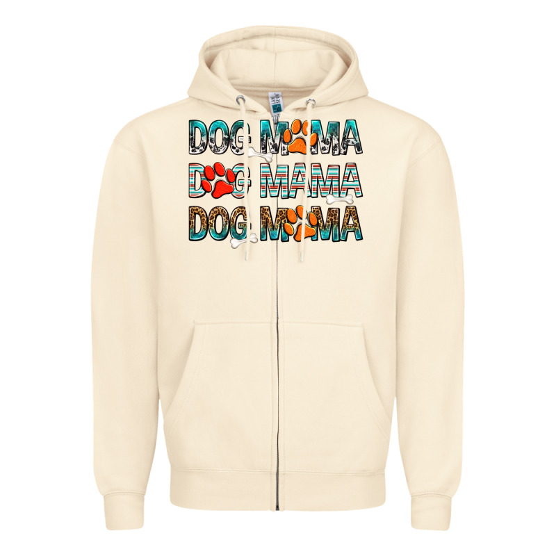 Dog Mama Dog Mama Dog Mama Zipper Hoodie by texasbilliewilder | Teevron