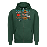 Sports Green dog mama dog mama dog mama Zipper Hoodie - texasbilliewilder