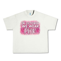 Pistachio in october we wear pink leopard glitter Urban Heavy Tee - AdoDesignShop