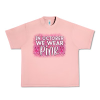 Salmon in october we wear pink leopard glitter Urban Heavy Tee - AdoDesignShop