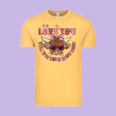 Love You Till The Cows Come Home Vintage Tee Designed By Maliassmallbusiness