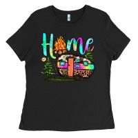 Black home camp Ladies Tee - JahusDesignShop