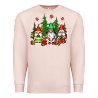 Pale Pink christmas gnomies Premium Sweatshirt - CowGirlArtShop